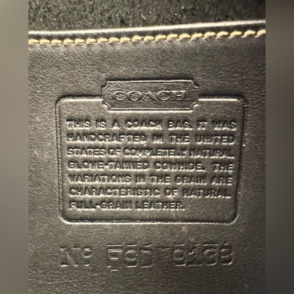 Coach Vintage 1999 Black Mimosa Zip Leather Crossbody Camera Bag - 9” x 5.5” - Picture 4 of 12